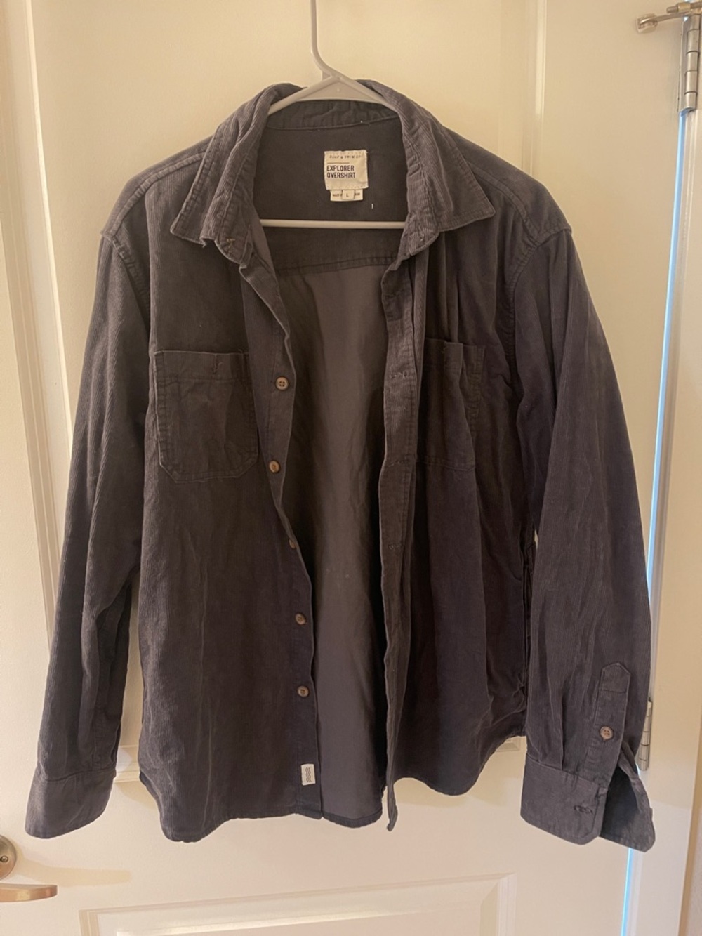 Men's Black Casual Shirt Jacket